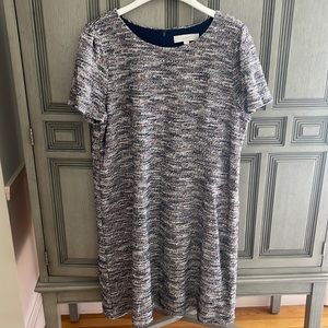 Loft used good condition size 16 short sleeve tweed dress